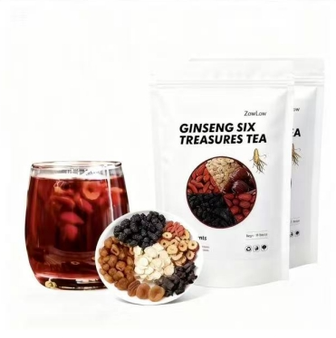 VigorPro package, brewed tea and ingredients